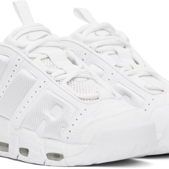 Nike Air More Uptempo Low White-White-White Triple White Sz 10.5 [FZ3055-100] - Picture 13 of 14